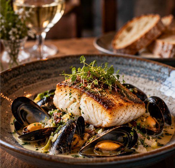 Hake with Mussels