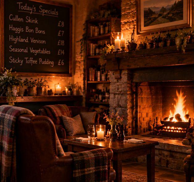By the fire